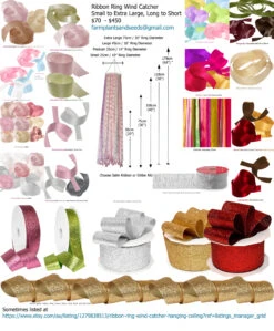 Callistemon Viminalis – Weeping Red Bottlebrush Seeds -Plants Shop Ribbon Ring Wind Catcher Hanging Ceiling Hoops Decorations for Anniversary Celebrations Wedding Backdrop CHOOSE YOUR OWN COLOURS scaled 4